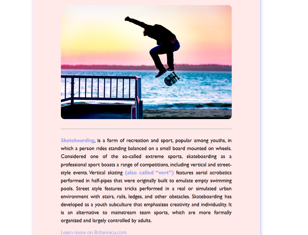 Skateboarding Project Preview
